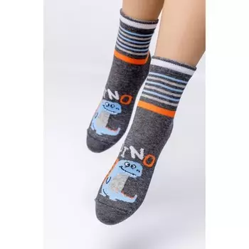 Носки детские, размер 18, цвет тёмно-серый меланж