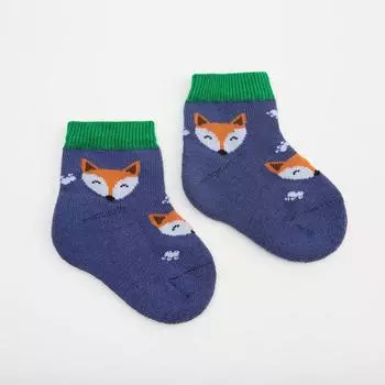 Носки детские с махровым следом, цвет джинс, размер 11-12 (18-19)