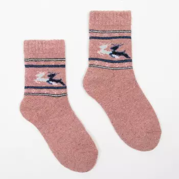 Носки детские шерстяные махровые, цвет МИКС, размер 20