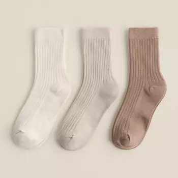 Носки детские SL Home 3 пары, размер 14-16, молочн/беж