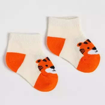 Носки детские "Зоопарк", цвет кремовый, р-р 11-12
