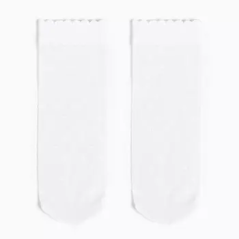 Носки для девочек с сердечками CE LOLA, цвет белый (bianco), размер 22-24
