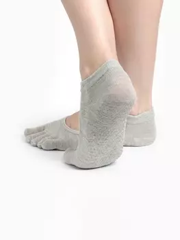 Носки для йоги Sangh, р.36-39, прорезиненные, серые