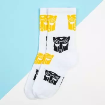Носки для мальчика Transformers, 18-20 см, цвет белый