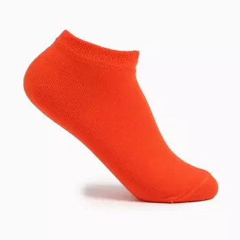 Носки короткие неон, цвет оранжевый, размер 23-25 (37-40)