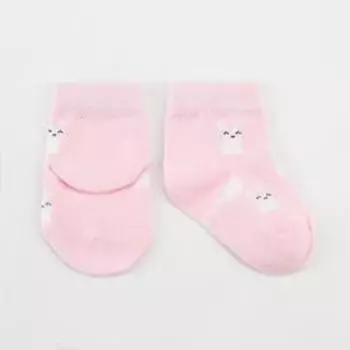 Носки детские Крошка Я «Зайчики», цвет розовый, 10-12 см