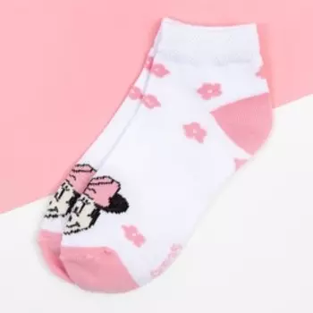 Носки "Minnie", Минни Маус, белый, 14-16 см