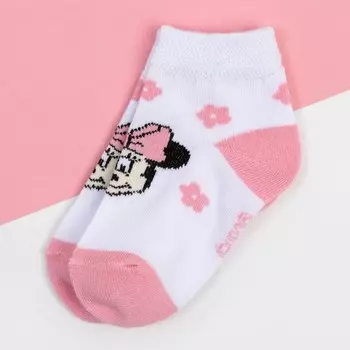 Носки "Minnie", Минни Маус, белый, 6-8 см