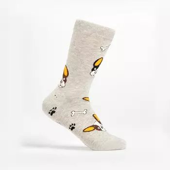 Носки мужские "Бульдог", цвет светло-серый, размер 39-43