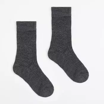 Носки мужские, цвет серый МИКС, размер 25-27