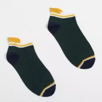 Носки мужские, цвет синий/зеленый, размер 27