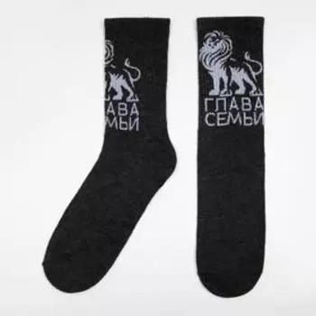Носки мужские "Глава семьи" размер 41-44 (27-29 см), чёрный