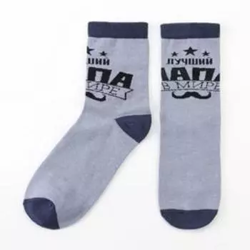 Носки мужские KAFTAN "Лучший папа", р. 41-44 (27-29 см), серый