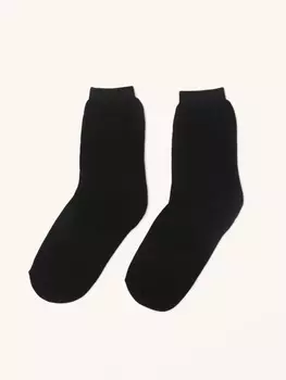 Носки мужские махровые, цвет чёрный, размер 27