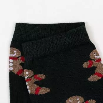 Носки мужские «Печеньки» цвет тёмно-зелёный, размер 29