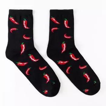 Носки мужские «Перцы» цвет чёрный, размер 27