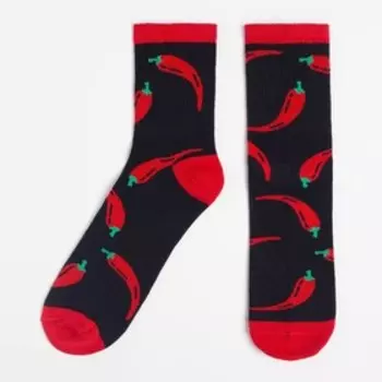 Носки мужские «Перцы» р. 41-44 (27-29 см), чёрный