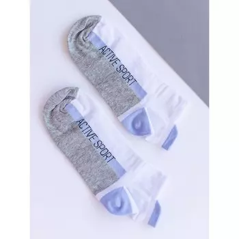 Носки мужские, размер 29, цвет бело-серый