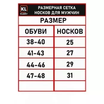 Носки мужские, размер 31, цвет черный