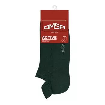 Носки мужские с фальшпяткой OMSA ACTIVE, размер 45-47, цвет verde foresta
