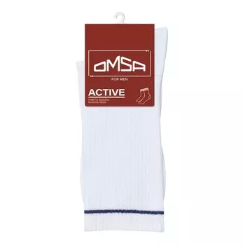 Носки мужские с высокой резинкой OMSA ACTIVE, размер 42-44, цвет bianco, blu