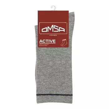 Носки мужские с высокой резинкой OMSA ACTIVE, размер 45-47, цвет grigio melange