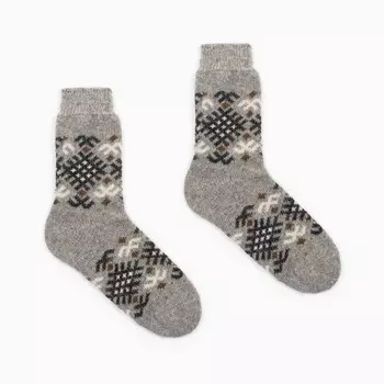 Носки мужские шерстяные, цвет серый, размер 27