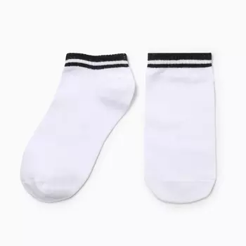 Носки мужские укороченные, цвет белый/черный, р-р 27