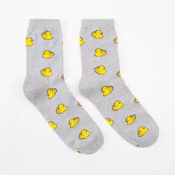 Носки мужские «Уточки» цвет серый, размер 25