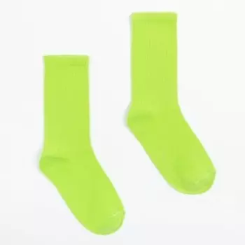 Носки неон, цвет зелёный, размер 25-27