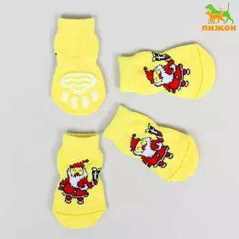 Носки нескользящие «Санты», M (3/47 см), набор 4 шт.