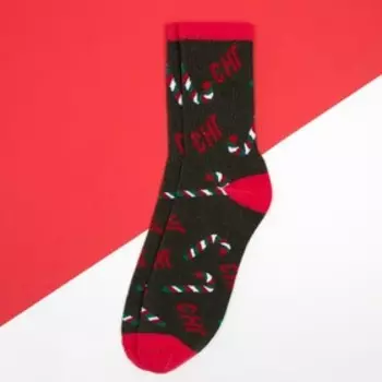 Носки новогодние мужские KAFTAN «Новый Год» размер 41-44 (27-29 см), зелёные