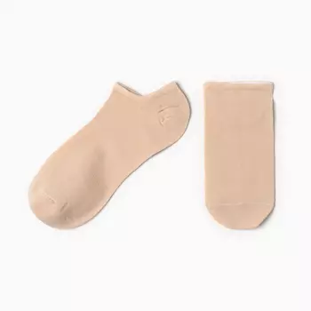 Носки-подследники женские, цвет бежевый, размер 23-25