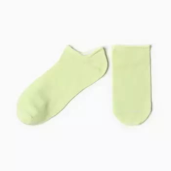 Носки-подследники женские, цвет салатовый, размер 23-25