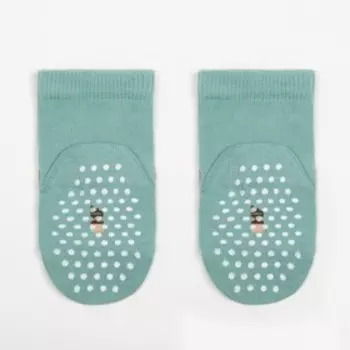Носки противоскользящие детские, цвет мятный, размер 10 (17-18)
