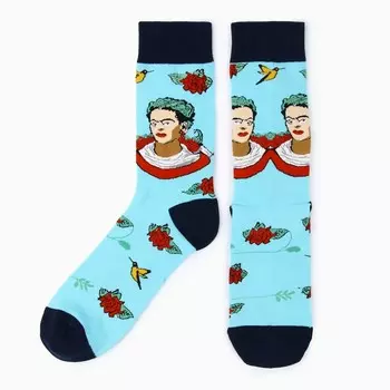 Носки унисекс Автопортрет Фрида Кало де Ривера цвет разноцветный, размер 35-42