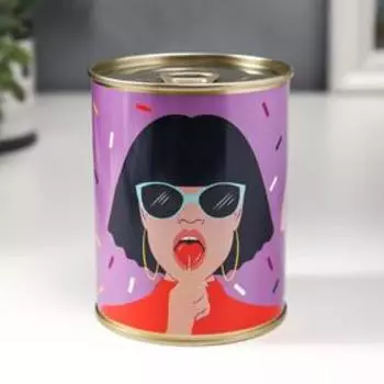 Носки в банке "Для крутой девчонки" (женские, цвет микс)