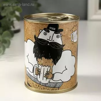 Носки в банке "Для любителя пива" (мужские, цвет микс)