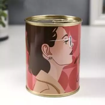 Подарок носки в банке с принтом "Для подруги" (женские)