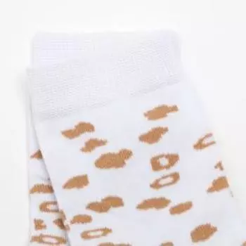 Носки женские Animal04 Леопард цвет белый, р-р 23-25