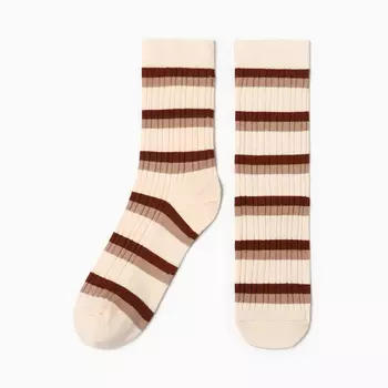 Носки женские, коричневые, размер 36-40