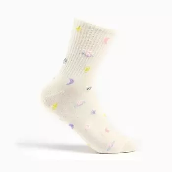 Носки женские, цвет бежевый/космос, размер 35-37