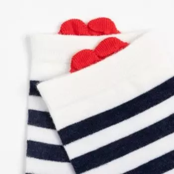 Носки женские, цвет черный/белый, размер 36-40