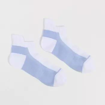 Носки женские, цвет голубой/белый, размер 25