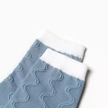 Носки женские, цвет голубой/белый, размер 36-40