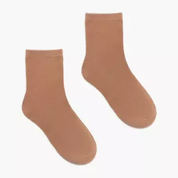 Носки женские, цвет коричневый, размер 36-40