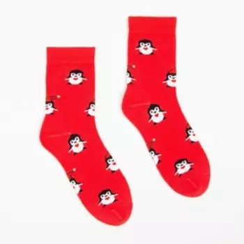 Носки женские, цвет красный, размер 36-39