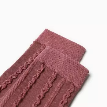 Носки женские, цвет сиреневый/тонкая косичка, размер 36-40