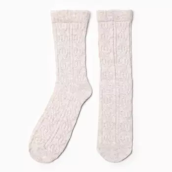 Носки женские, цвет светло-бежевый меланж, размер 25-27