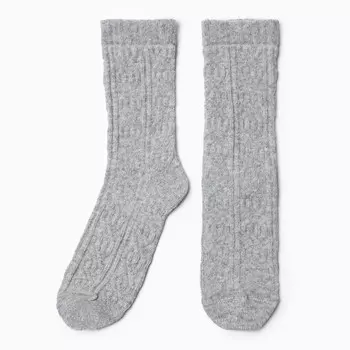 Носки женские, цвет светло-серый меланж, размер 25-27